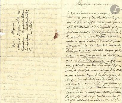 Jacques-Louis DAVID. L.A.S., Bruxelles 28...