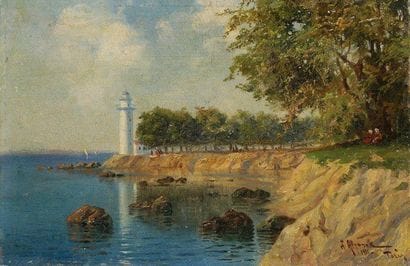 Hrand ALYANAK (1880-?)
Paysage au phare,...