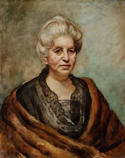Roman KRAMSZTYK (1885-1942)
Femme à l'étole...