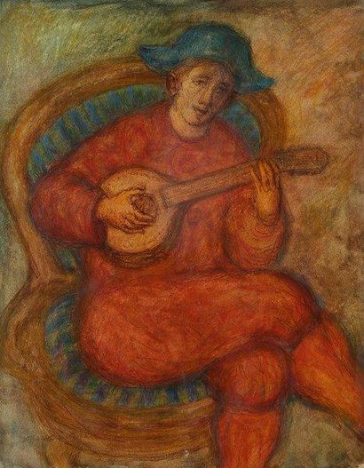 Marek Rudnicki (1927-2004)
Arlequin guitariste...