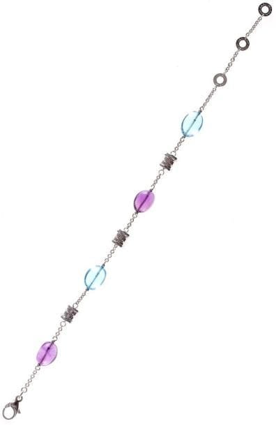 BULGARI
Bracelet en or gris modèle B01 scandé...