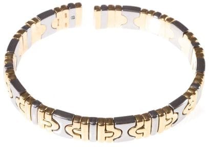 BULGARI
Bracelet ouvrant en or jaune et en...