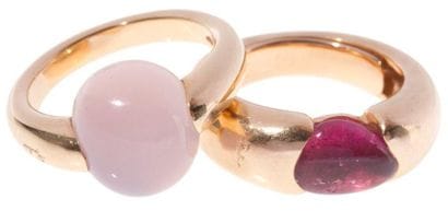 POMELLATO
Bague en or rose, ornée d'un quartz...