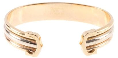 CARTIER
Bracelet jonc plat en trois tons...