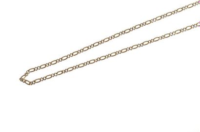 Chaîne en deux tons d'or. Long.: 80 cm Poids:...