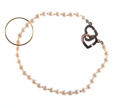 Bracelet en petites perles de culture, fermoir...