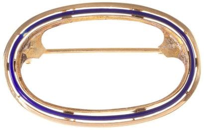 Monture de broche en or jaune de forme ovale...