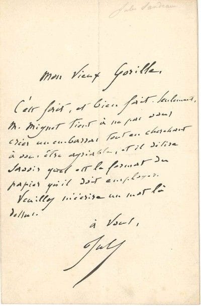 Jules SANDEAU (1811-1883)
8 L.A.S.; 8 pages...