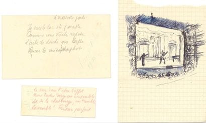 Paul Valéry
Dessin original, et 2 poèmes...