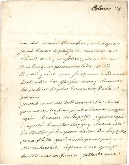 VOLTAIRE
L.A.S. «V», [Colmar 1753-1754],...
