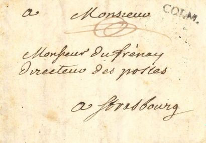 VOLTAIRE
L.A.S. «V», Colmar 23 août [1754],...