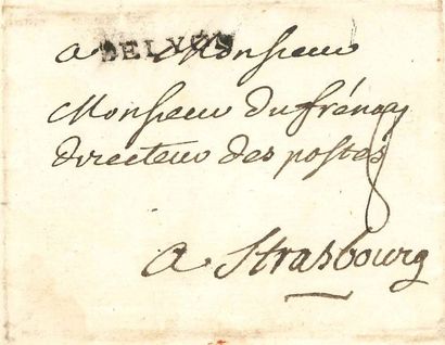 VOLTAIRE
L.A.S. «V», Lyon 25 novembre [1754],...