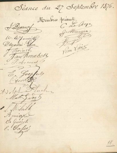 AÉRONAUTES. Cahier manuscrit signé, 27 septembre...