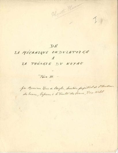 Louis de broglie (1892-1987)
Physicien, créateur...