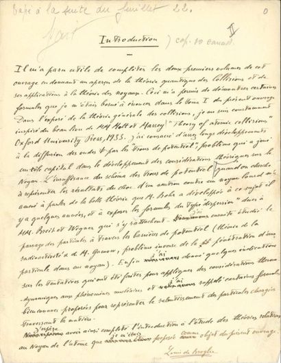Louis de broglie (1892-1987)
Physicien, créateur...