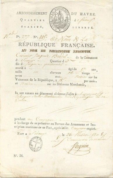 FÉCAMP. Environ 65 lettres ou pièces signées,...
