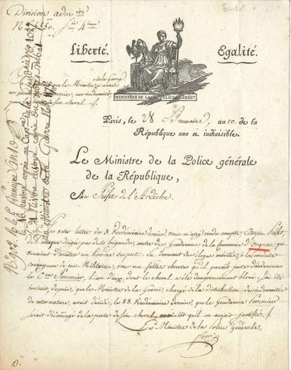 Joseph FOUCHÉ (1759-1820) ministre de la...