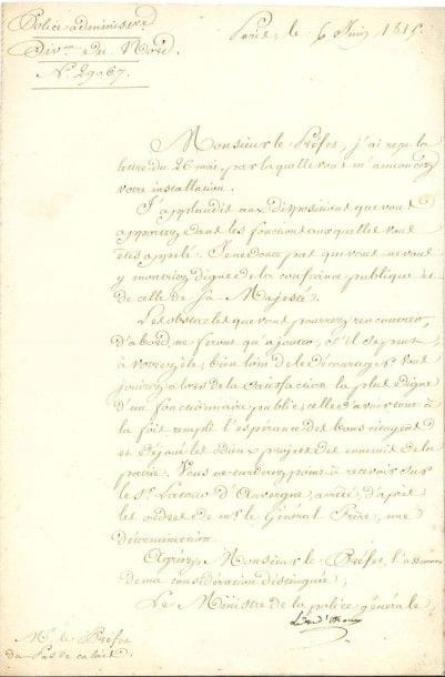 Joseph fouché
L.S. «Le duc d'Otrante», Paris...