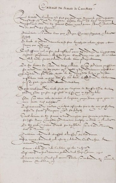 [FRANÇOIS Ier]. Manuscrit, 1529 (copie d'époque);...
