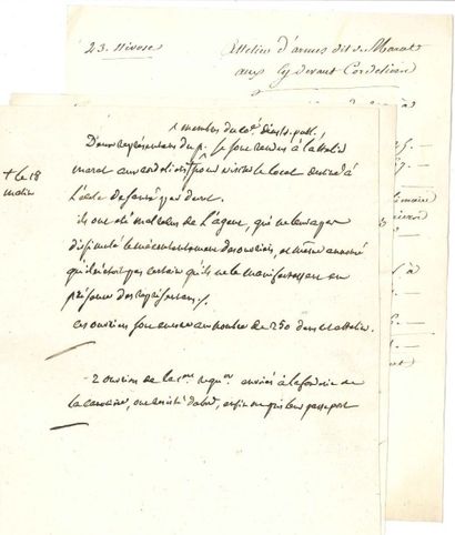 Louis-Bernard GUYTON-MORVEAU
Manuscrit autographe,...
