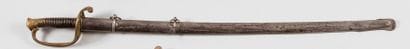 Sabre d’adjudant d’infanterie modèle 1855.
Poignée...