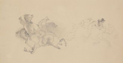 École Française du XIXe siècle,

Les jockeys
Crayon...