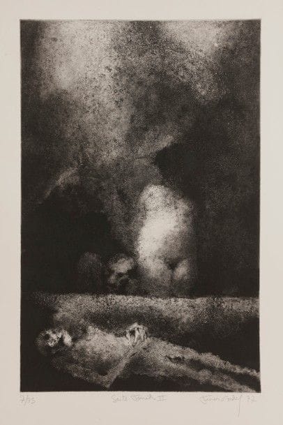 ÉCOLE MODERNE
Suite funèbre II, 1977
Aquatinte.
Signée,...
