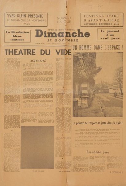[Yves KLEIN]
Dimanche, Journal d’un seul...