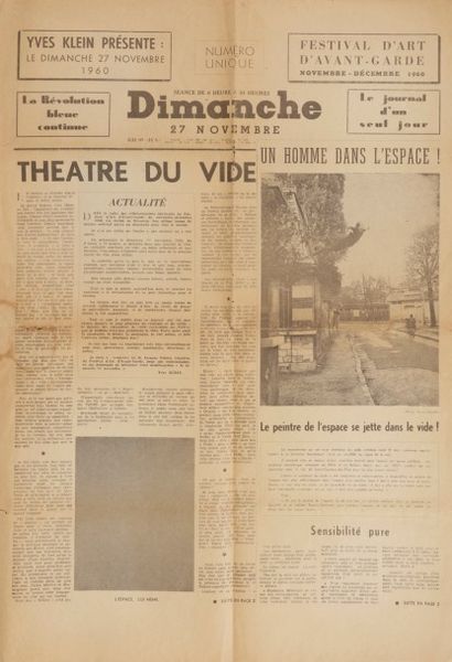 [Yves KLEIN]
Dimanche, Journal d’un seul...