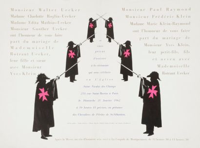 Yves KLEIN (1928-1962)
Mariage de Rotraut...