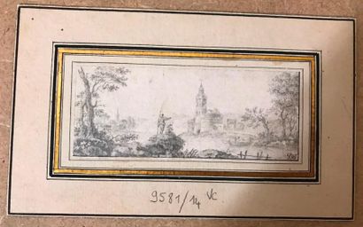 9581_14
Personnage dans un paysage au château...