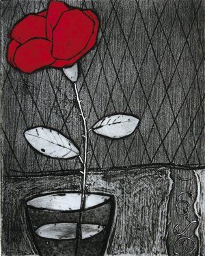 Alexandre MOTTE (Né en 1961)
Rose Gravure,...