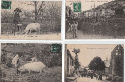 CORREZE : lot de 13 cpa