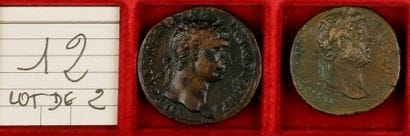 LOT de 2 sesterces en bronze : 1 de TRAJAN...