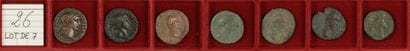 LOT de 7 monnaies en bronze : 6 as (3 de...