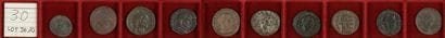 LOT de 10 monnaies en bronze : 1 antoninien...
