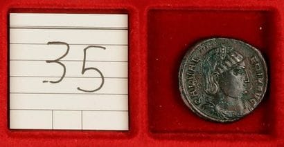 GALERIA VALERIA. Nummus de bronze, Alexandrie,...
