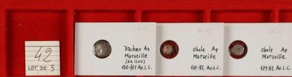 LOT de 3 monnaies en argent de MARSEILLE :...
