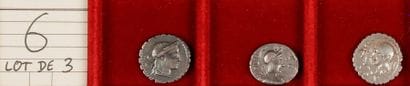 LOT de 3 deniers. C. NAEVIUS BALBUS (3,87g),...
