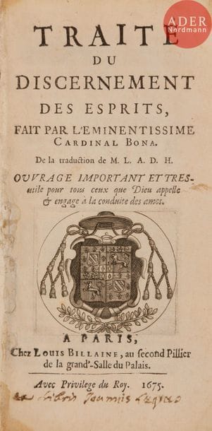 [DÉMONOLOGIE] - BONA (Jean).
Traité du discernement...