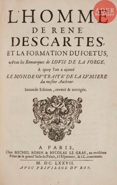 DESCARTES (René).
L’Homme de René Descartes,...