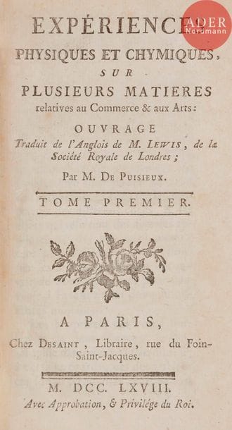 [ALCHIMIE] - LEWIS (William).
Expériences...