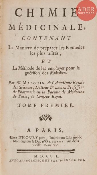 [ALCHIMIE] - MALOUIN (Paul-Jacques).
Chimie...