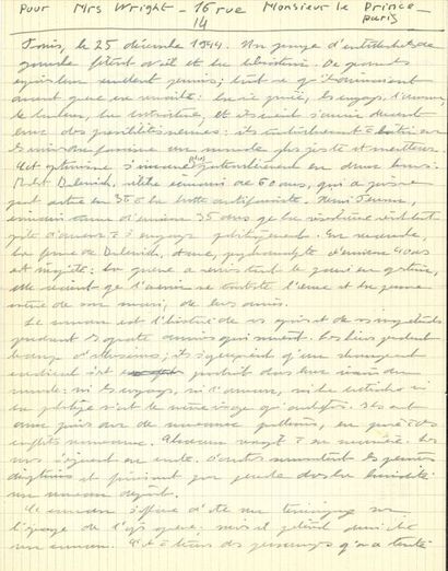 Simone de BEAUVOIR. Manuscrits autographes...