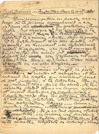 Jacques CHARDONNE (1884-1968). Manuscrit...