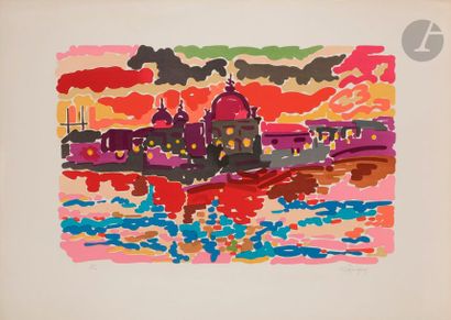 Charles LAPICQUE (1898-1988)
La Salute, 1955
Lithographie.
Signée...