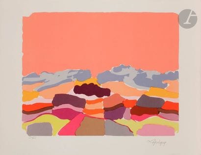 Charles LAPICQUE (1898-1988)
Le Sahara, 1962
Lithographie.
Signée...