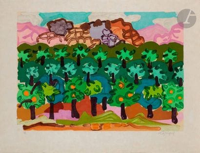 Charles LAPICQUE (1898-1988)
La Route d'Argos,...