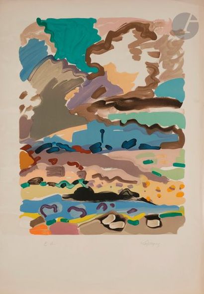 Charles LAPICQUE (1898-1988)
Balises et rochers,...