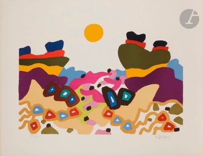 Charles LAPICQUE (1898-1988)
Le Désert, 1970
Lithographie.
Signée...